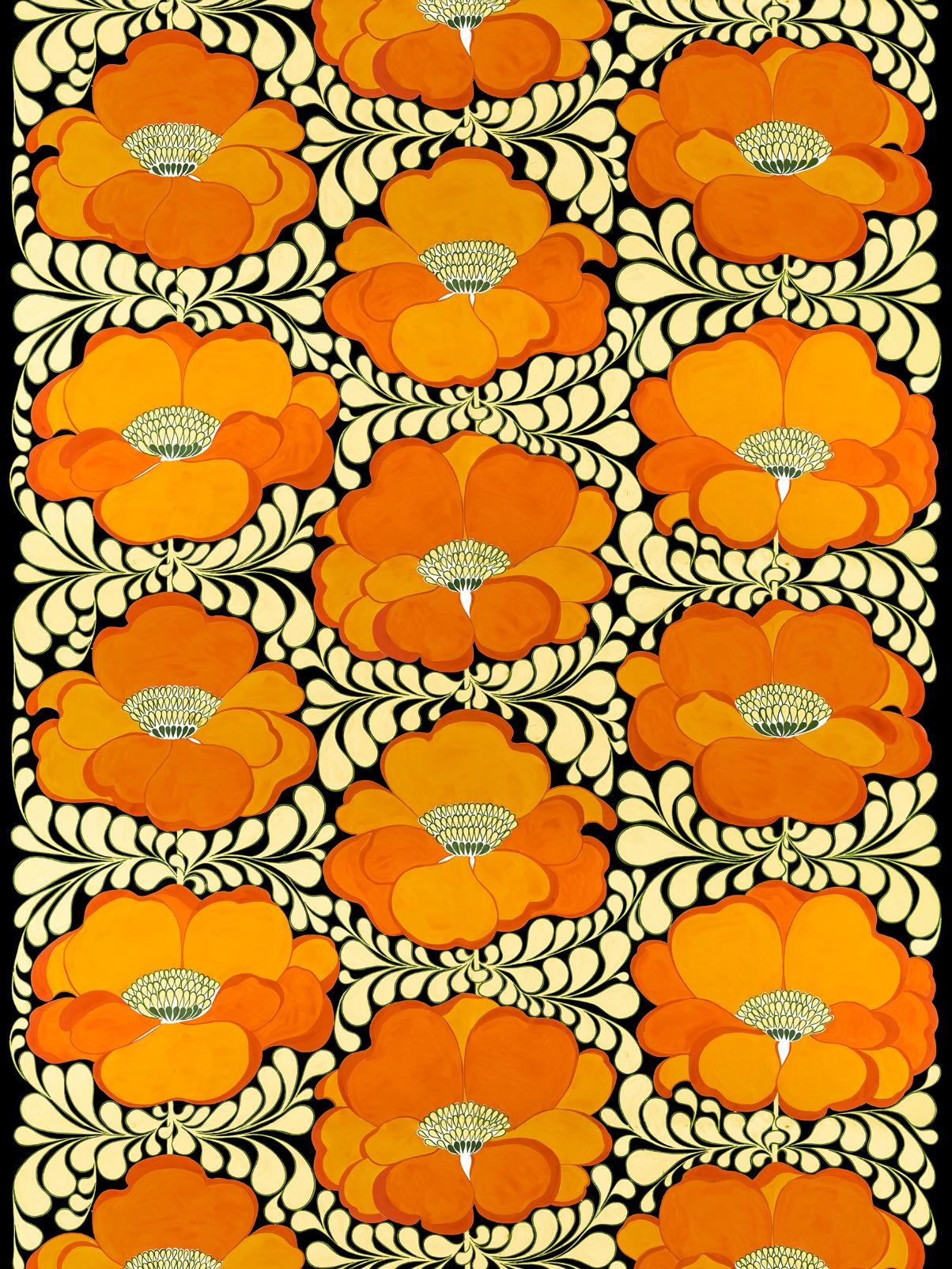 Love trikå orange metervara - Arvidssons